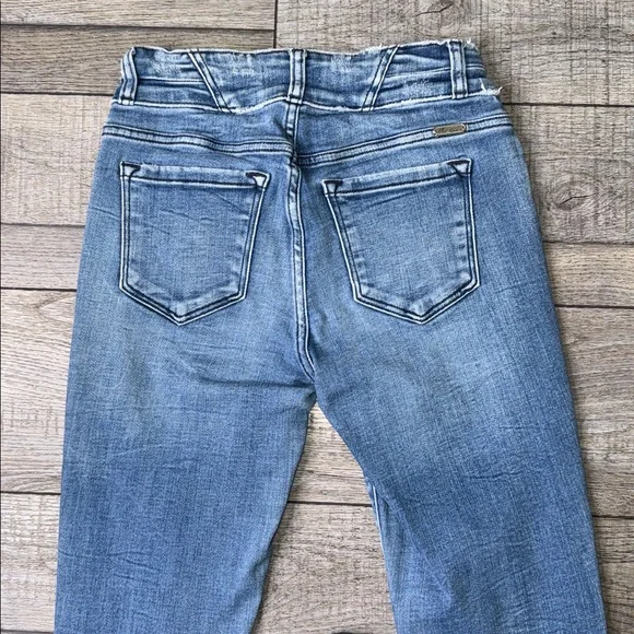 KanCan Mid-Rise Ankle Skinny Blue Distressed Jeans - Picture 7 of 9